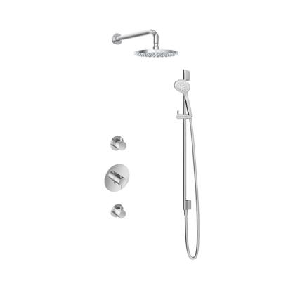 Hotbath Get Together doucheset met 2 stopkranen met 3 standen-handdouche, 20 cm hoofddouche, glijstang, chroom Hotbath Get Together doucheset met 2 stopkranen met 3 standen-handdouche, 20 cm hoofddouche, glijstang, chroom