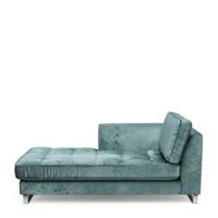Rivièra Maison Chaise Longue 'West Houston' Links, Velvet, kleur Mineral Blue
