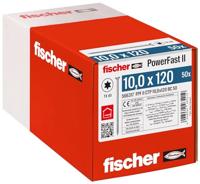 fischer 566317 CTP 10,0 x 120, 50 STK. PowerFast II houtschroef, zilver