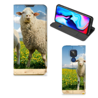 Motorola Moto G9 Play Hoesje maken Schaap en Lammetje