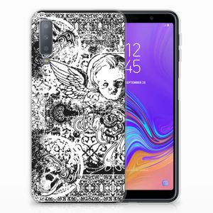 Silicone Back Case Samsung Galaxy A7 (2018) Skulls Angel