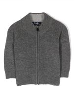 Il Gufo cardigan zippé à coudières contrastantes - Gris - thumbnail