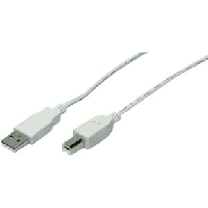 LogiLink USB-kabel USB 2.0 USB-A stekker, USB-B stekker 1.80 m Grijs CU0007