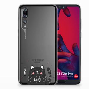 Huawei P20 Pro Telefoonhoesje met Naam Cat Good Day