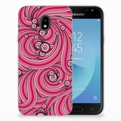 Samsung Galaxy J3 2017 Hoesje maken Swirl Pink Samsung Galaxy J3 2017 Hoesje maken Swirl Pink