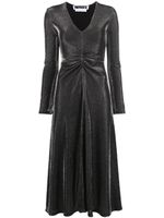 ROTATE BIRGER CHRISTENSEN robe mi-longue Sierra à col v - Noir