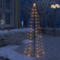 VidaXL Kegelkerstboom 100 warmwitte LED&apos;s 70x180 cm