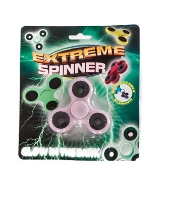 TOM fidget spinner Extreme glow in the dark 7,6 cm roze S TOM fidget spinner Extreme glow in the dark 7,6 cm roze S