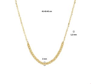 TFT Collier Geelgoud Bolletjes 1,2 mm 41 - 43 - 45 cm