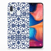 Samsung Galaxy A20e TPU Case Flower Blue - thumbnail