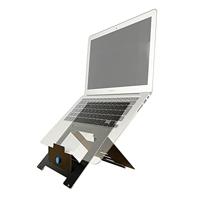 R-Go Riser Flexibel Laptopstandaard, Verstelbare notebookstandaard van alunimium, Ergonomich en compact, Compatibel voor laptop (10-22 inch),Opvouwbare en ultradun, Zwart