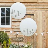 Mega ballonnen Mr & Mrs (2st) Rustic Country Ginger Ray