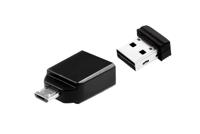 Verbatim Nano Store N GO USB-stick smartphone/tablet Zwart 32 GB USB 2.0, Micro-USB 2.0