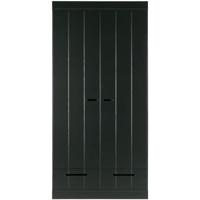WOOOD Connect 2 Drs + Lade met Strokendeur - Grenen - Zwart - 195x94x53