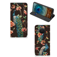 Nokia X20 | X10 Hoesje maken Pauw met Bloemen