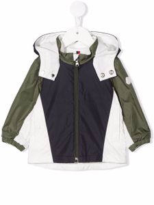 Moncler Enfant coupe-vent colour block à capuche - Bleu