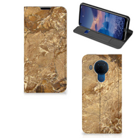 Nokia 5.4 Standcase Marmer Creme