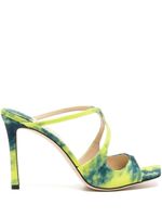 Jimmy Choo mules Anise 105 mm en jean - Vert