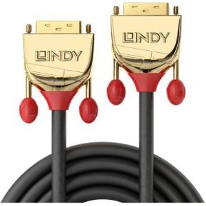 Lindy 36215 10m DVI-D DVI-D Goud, Grijs DVI kabel