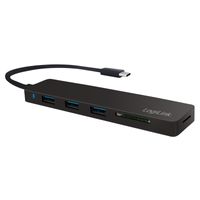 LogiLink UA0312 interface hub USB 3.2 Gen 1 (3.1 Gen 1) Type-C 5000 Mbit/s Zwart - thumbnail