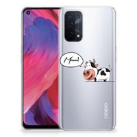 OPPO A74 5G | A54 5G Telefoonhoesje met Naam Cow