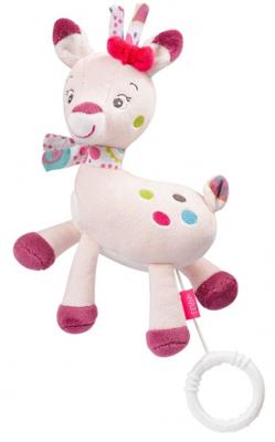 Fehn muziekdoos hert roze 17 cm Fehn muziekdoos hert roze 17 cm