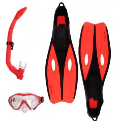 Dunlop snorkelset meisjes rood maat 35/37 3 delig Dunlop snorkelset meisjes rood maat 35/37 3 delig