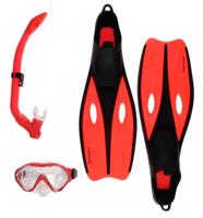 Dunlop snorkelset meisjes rood maat 35/37 3 delig