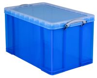 Opbergbox Really Useful 84 liter 710x440x380 mm transparant blauw - thumbnail