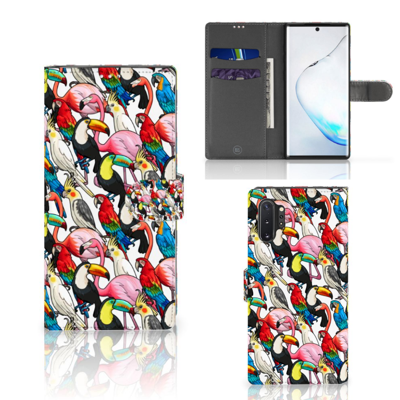 Samsung Galaxy Note 10 Plus Telefoonhoesje met Pasjes Birds