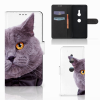Sony Xperia XZ3 Telefoonhoesje met Pasjes Kat