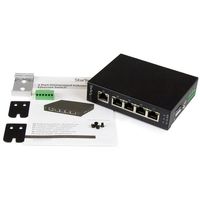 StarTech.com 5-poorts onbeheerde industriële gigabit Ethernet switch op een DIN-rail / wand monteerbaar - thumbnail