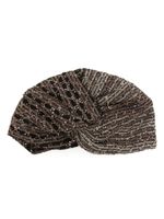 Missoni chapeau rayé à détail de nœud - Noir