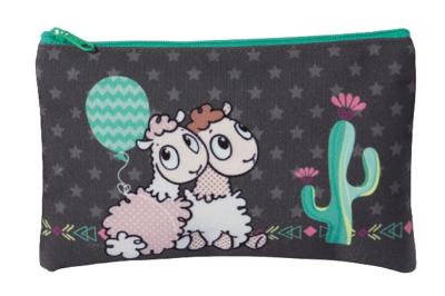 Nici etui Lama Baby junior 20,5 cm polyester zwart Nici etui Lama Baby junior 20,5 cm polyester zwart