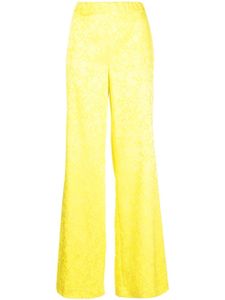 P.A.R.O.S.H. pantalon à motif en jacquard - Jaune