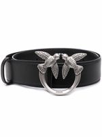 PINKO ceinture Love Birds en cuir - Noir