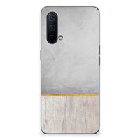 OnePlus Nord CE 5G Bumper Hoesje Wood Concrete