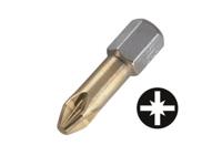 wolfcraft 2 torsie TiN-bits, kruiskop (PZ 2) I 1326000 I Torsie TiN-bits in verschillende groottes