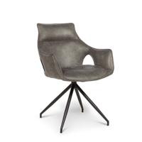 Armstoel Candice - Microleder Graphite