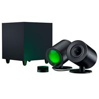 Razer Nommo V2 Pro - Full-range 2,1-gamingluidsprekers voor pc met draadloze subwoofer (drivers van 3 inch met aluminium faseplugge, Razer Chroma RGB-verlichting, THX Spatial Audio) Zwart
