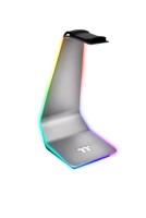 Thermaltake Argent HS1 RGB Gaming Headset Stand | Headset houder | Aluminium | Kabelhouder | Twee USB 3.0-hubs | 3,5 mm audio-aansluiting | Zilver One Size