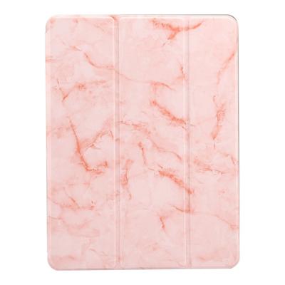 Shop4 - iPad 9.7 (2018) Hoes - Smart Book Case Marmer met Pencil Houder Roze Shop4 - iPad 9.7 (2018) Hoes - Smart Book Case Marmer met Pencil Houder Roze
