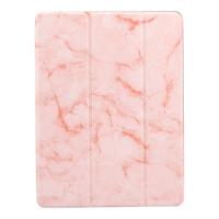 Shop4 - iPad 9.7 (2018) Hoes - Smart Book Case Marmer met Pencil Houder Roze