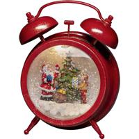 Konstsmide 4375-550 LED-decor Wekker met kerstman en kind Warmwit LED Rood Besneeuwd, Watergevuld, Timer, Schakelaar - thumbnail