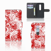 Telefoonhoesje met Naam Motorola Moto G 3e Generatie Angel Skull Rood