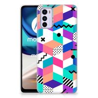 Motorola Moto G42 TPU Hoesje Blokken Kleurrijk