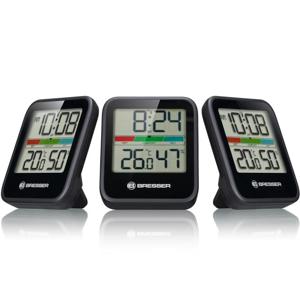 BRESSER Climate Monitor thermo- / hygrometer DCF set van 3 (zwart)