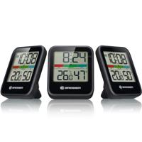 BRESSER Climate Monitor thermo- / hygrometer DCF set van 3 (zwart) - thumbnail