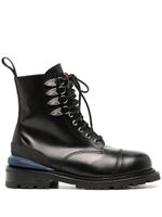 Toga Virilis bottines en cuir à lacet - Noir