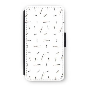 Hipster stripes: iPhone X Flip Hoesje